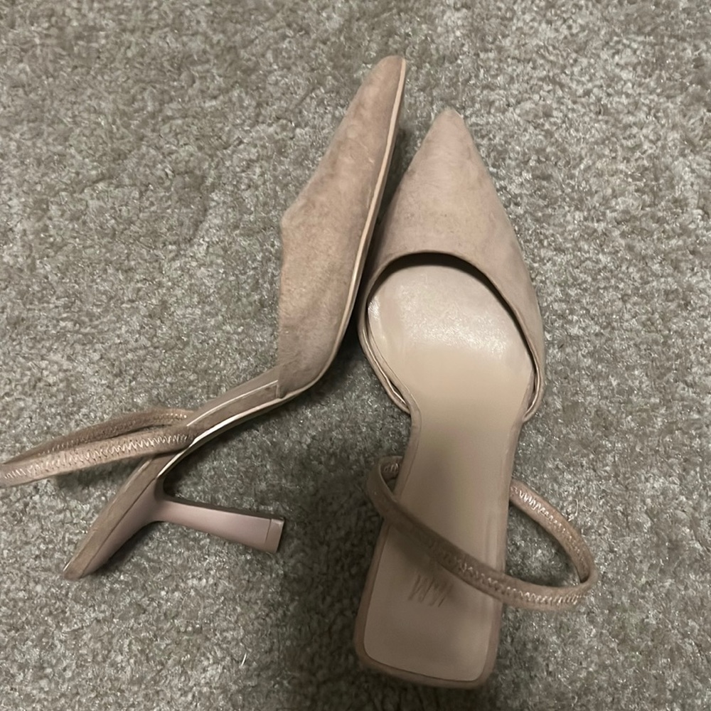 Tan suede heels size 7.5